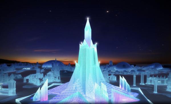 哈爾濱冰雪大世界驚艷建造