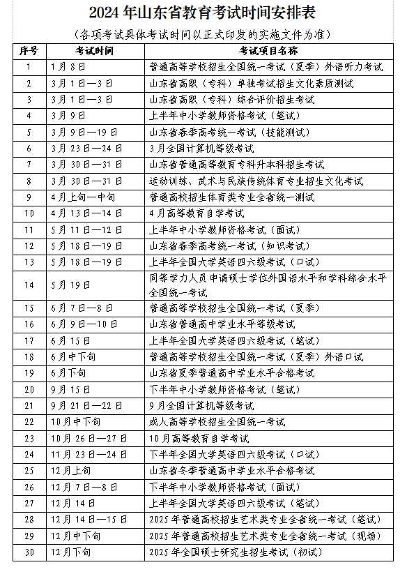 全面解析，2024年公務員考試日程安排一覽表